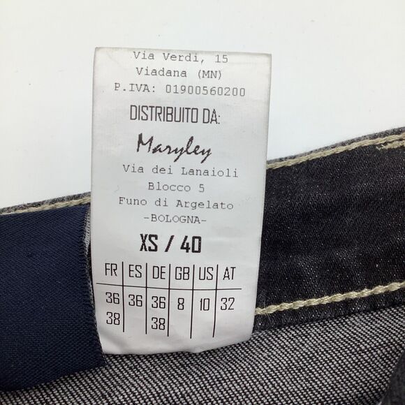 Maryley Womens Made in Italy Jeans‎ Black Size 10 NWT - Picture 13 of 13